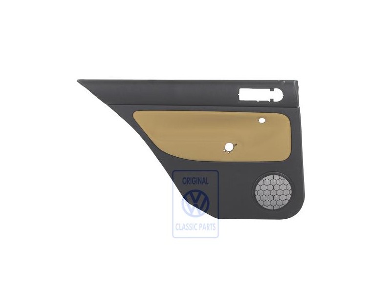 VW Original Türverkleidung (Leder) Schwarz/Jazzblue - 1J3867012EDHSE