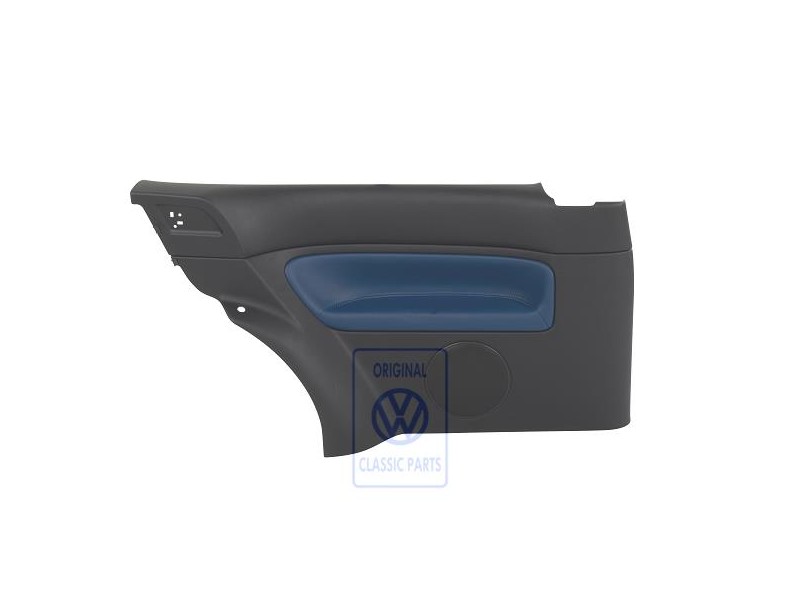 VW Original Seitenverkleidung (Leder) Schwarz/Jazzblue - 1J3867043CBHSE