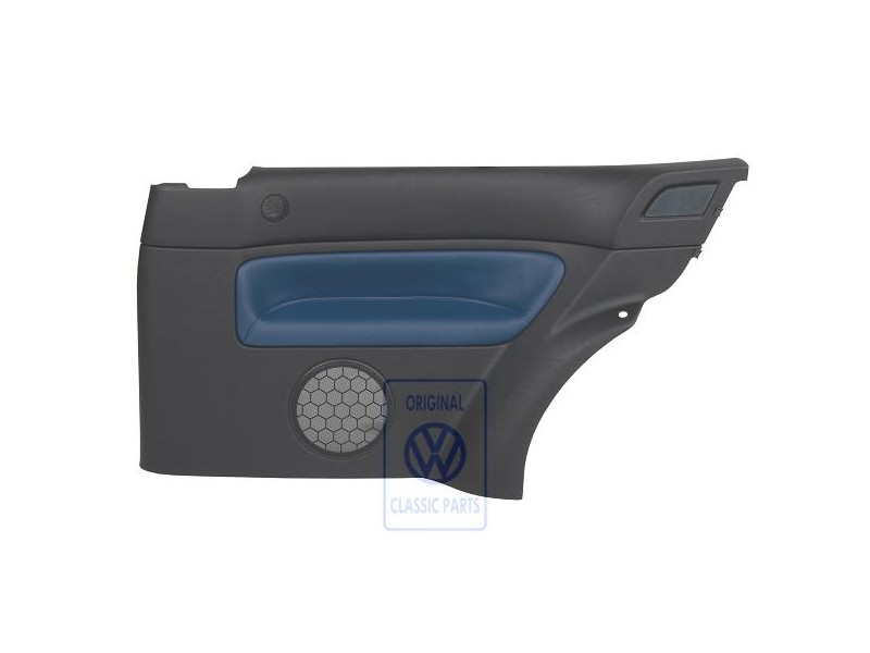 VW Original Seitenverkleidung (Leder) Schwarz/Orbitblue - 1J3867044AQGEC