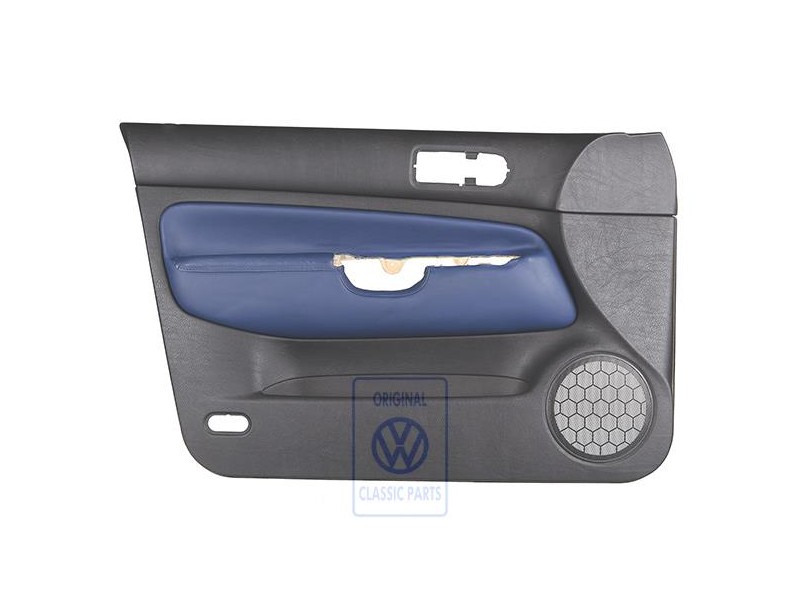 VW Original Türverkleidung Leder Schwarz/Orbitblue - 1J4867011DFGEC