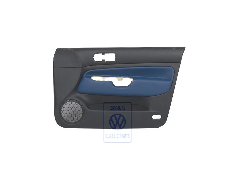 VW Original Türverkleidung (Leder) Schwarz/Jazzblue - 1J4867012ELHSE