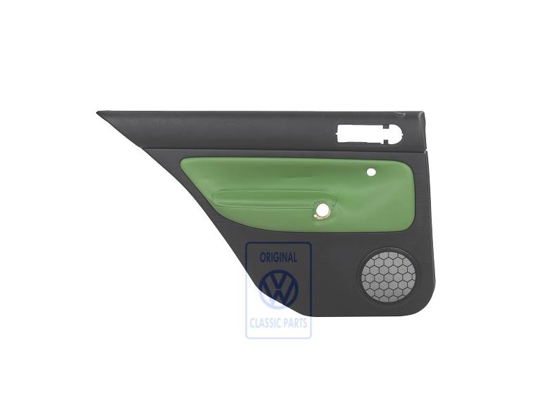 VW Original Türverkleidung (Leder) Schwarz/Cosmicgrün - 1J6867211AHGED
