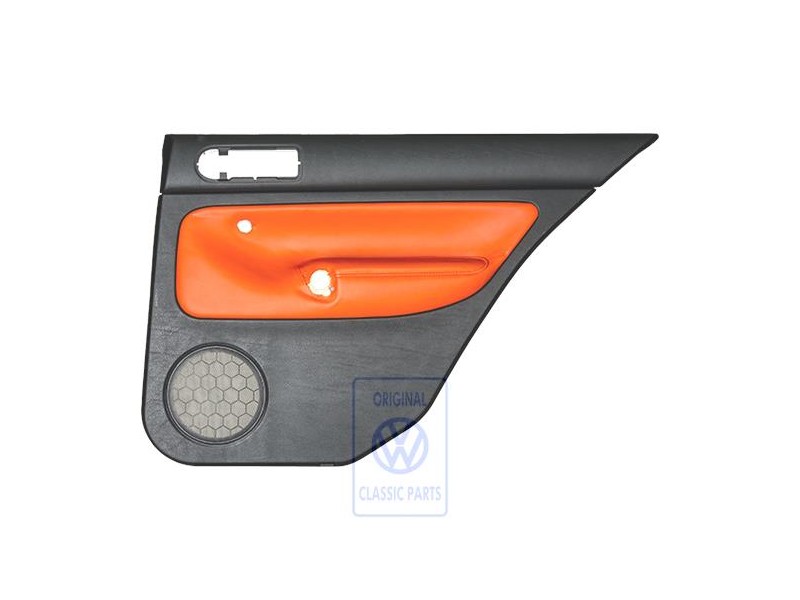 VW Original Türverkleidung (Leder) Schwarz/Tropicorange - 1J6867212AHGEB