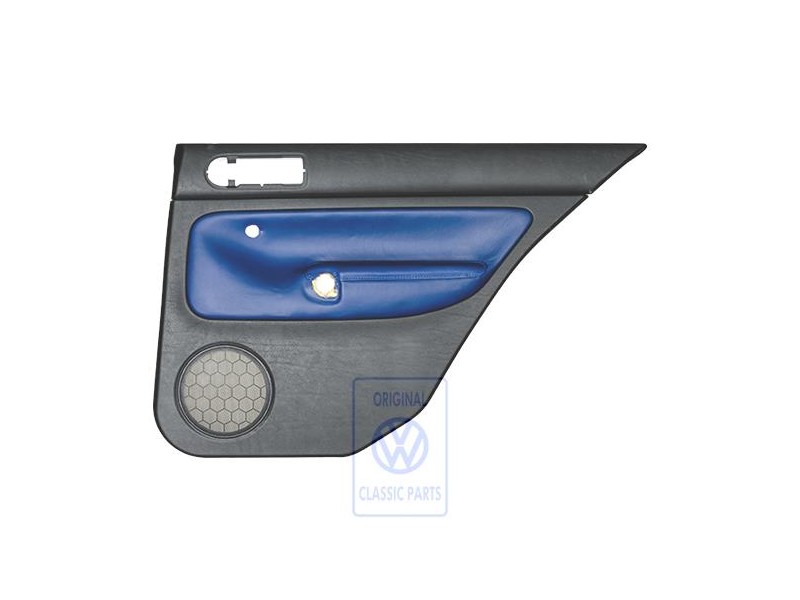 VW Original Türverkleidung (Leder) Schwarz/Orbitblue - 1J6867212AHGEC