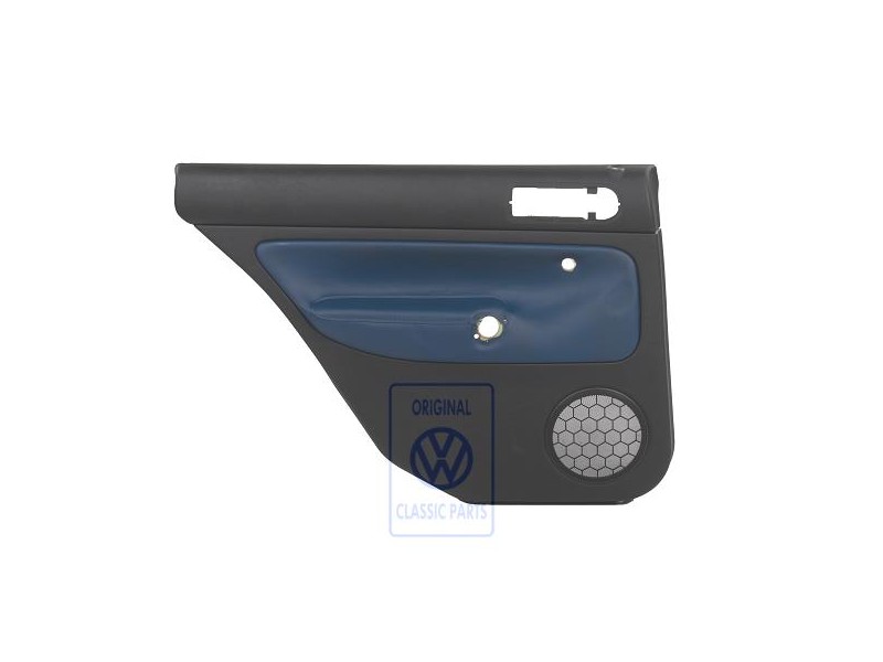 VW Original Türverkleidung (Leder) Schwarz/Orbitblue - 1J9867211AAGEC