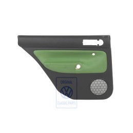 VW Original Türverkleidung (Leder) Schwarz/Cosmicgrün - 1J9867211AAGED
