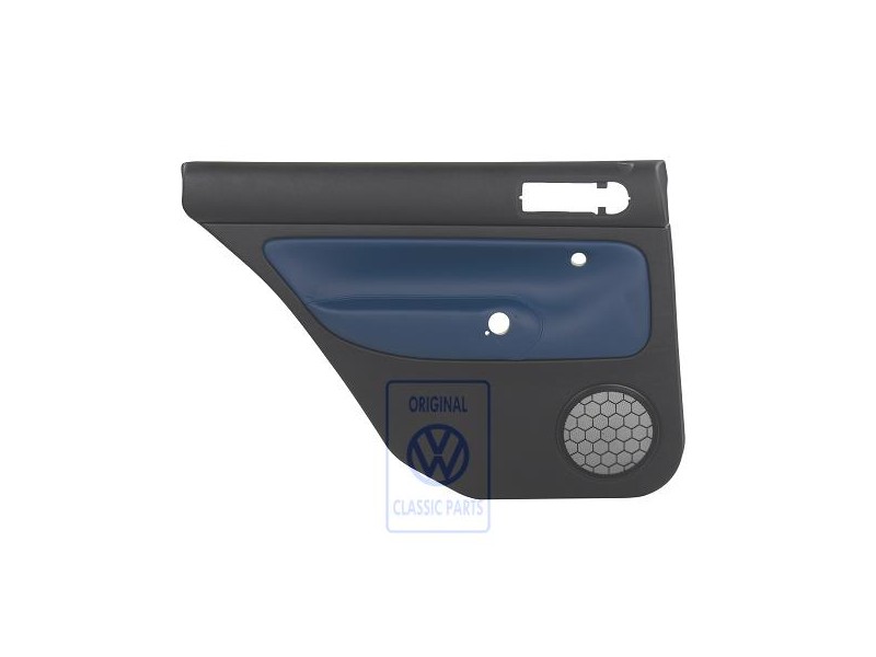 VW Original Türverkleidung (Leder) Schwarz/Orbitblue - 1J9867211ALGEC