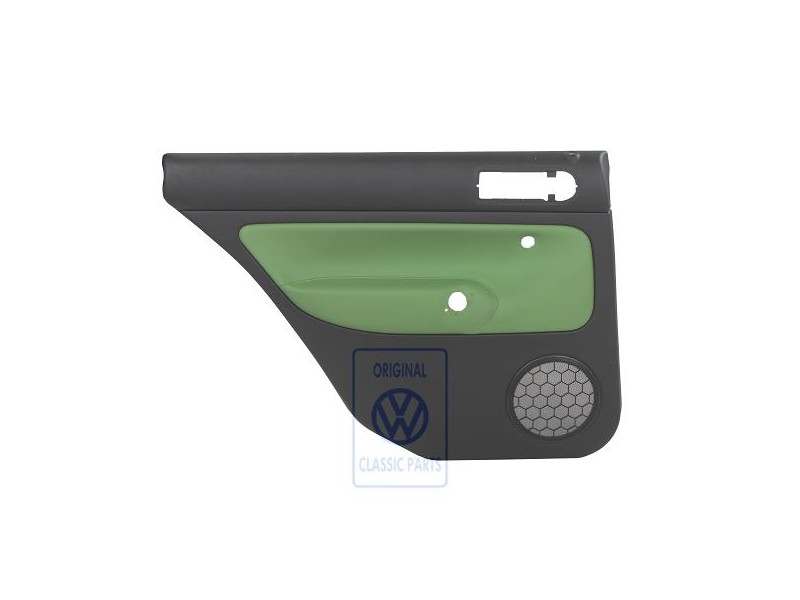 VW Original Türverkleidung (Leder) Schwarz/Cosmicgrün - 1J9867211ALGED