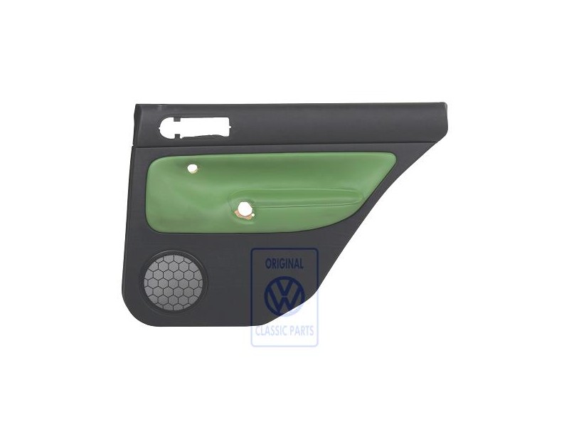 VW Original Türverkleidung (Leder) Schwarz/Cosmicgrün - 1J9867212AAGED