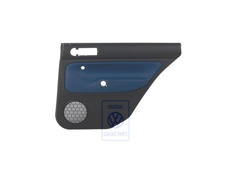 VW Original Türverkleidung (Leder) Schwarz/Orbitblue - 1J9867212ALGEC