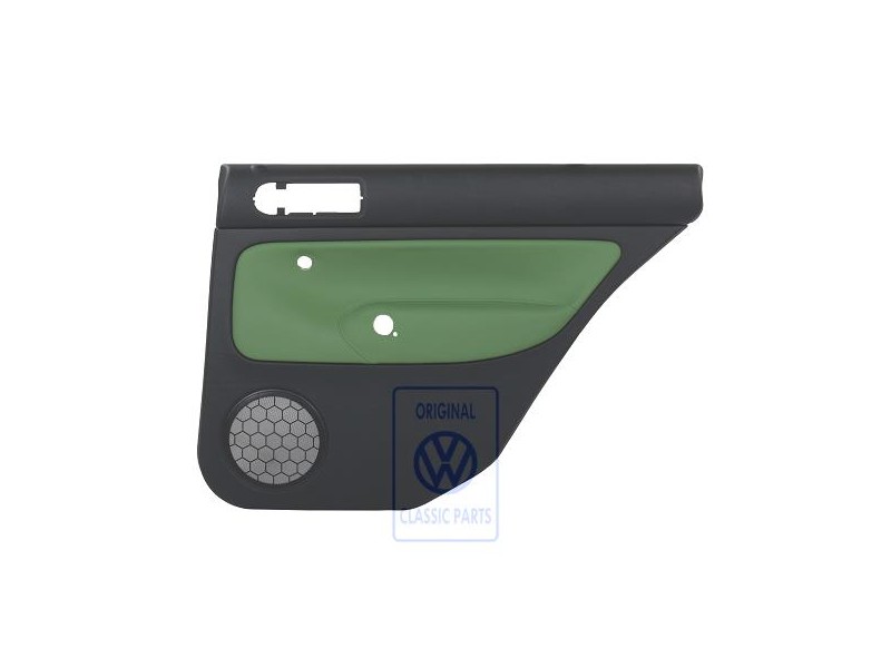 VW Original Türverkleidung (Leder) Schwarz/Cosmicgrün - 1J9867212ALGED