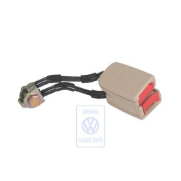 VW Original Doppelgurtschloss Hellbeige/Feuerrot - 1J0857488B FCR