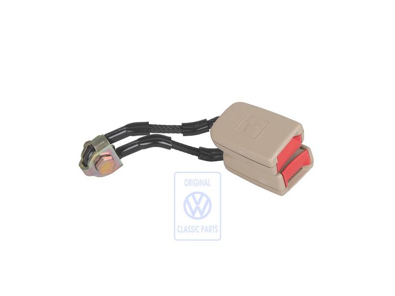VW Original Doppelgurtschloss Hellbeige/Feuerrot - 1J0857488B FCR