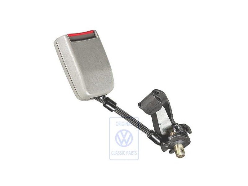 VW Original Gurtschloss Flanellgrau/Feuerrot - 1J0857495B FCP