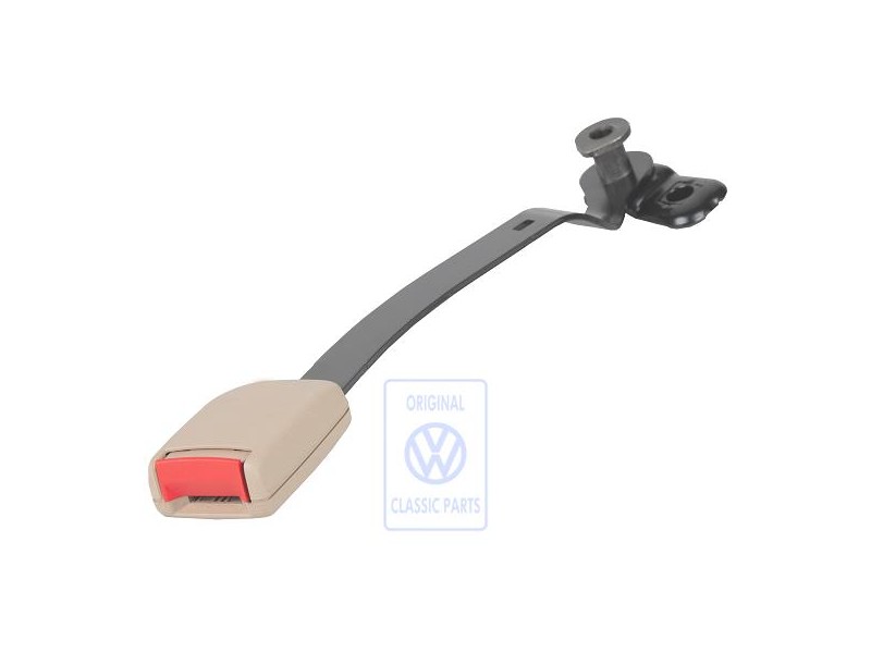 VW Original Gurtschloss Hellbeige/Feuerrot - 1J3858472B FCR