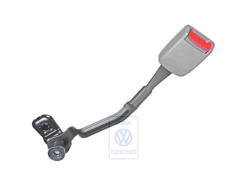 VW Original Gurtschloss Flanellgrau/Feuerrot - 1J3858472 FCP