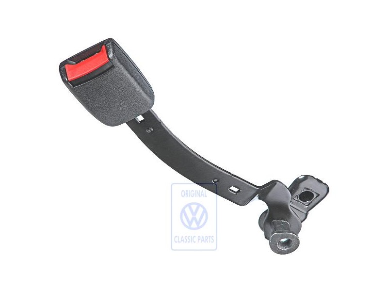 VW Original Gurtschloss Satinschwarz/Feuerrot - 1J4858471 FCN