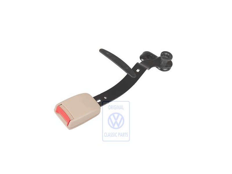 VW Original Gurtschloss Hellbeige/Feuerrot - 1J4858471 FCR
