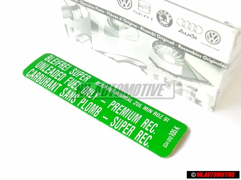 VW Original Kennschild - 034010105K