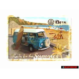 VW Classic Parts Blechpostkarte Bus T2 10X14cm - ZCP902271