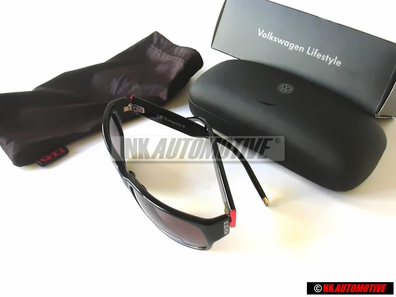 VW Original Sonnenbrille Schwarz/Rot - 1KV087901A 6J1