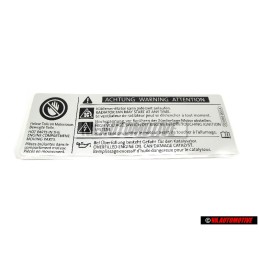 VW Original Kennschild Bei Ölüberfüllung - 701010002A