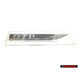 VW Original GTD Seite Schriftzug Emblem Logo Schwarz Chrom - 5G0853688BBCMT