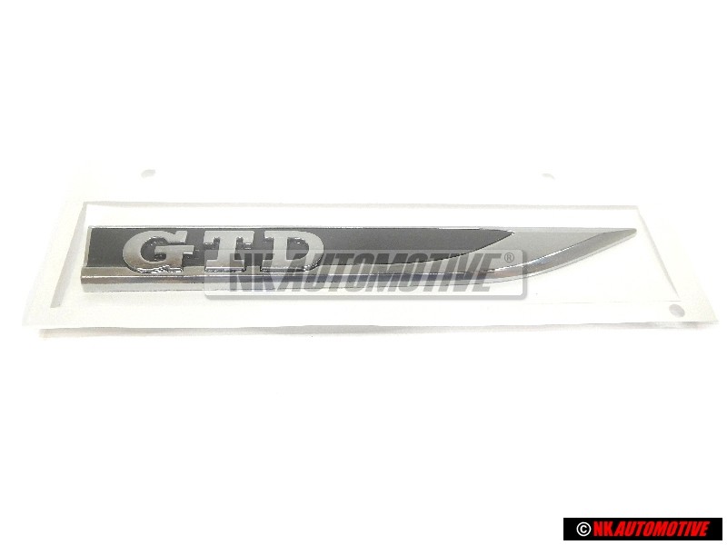 VW Original GTD Seite Schriftzug Emblem Logo Schwarz Chrom - 5G0853688BBCMT