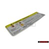 Audi Original Kennschild - 8K0010520D