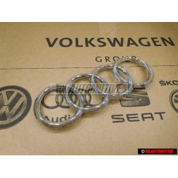 Audi Original Ringe Vorne Kühlergrill Emblem Logo Zeichen Chrom - 8T0853605