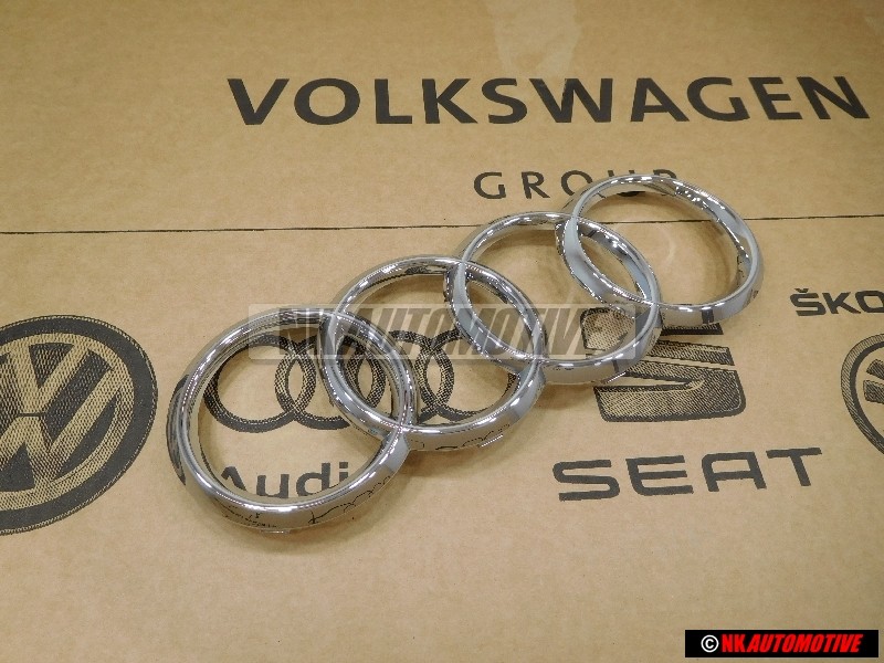 Audi Original Ringe Vorne Kühlergrill Emblem Logo Zeichen Chrom - 8T0853605