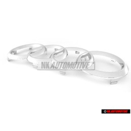 Audi Original Ringe Vorne Kühlergrill Emblem Logo Zeichen Chrom - 8T0853605