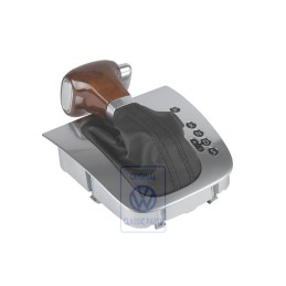 VW Original Schaltabdeckung Schwarz/Nussbaum/Aluminium - 1K2713203AKWHC