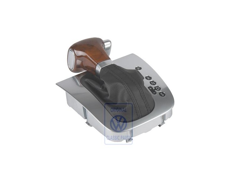 VW Original Schaltabdeckung Schwarz/Nussbaum/Aluminium - 1K2713203AKWHC