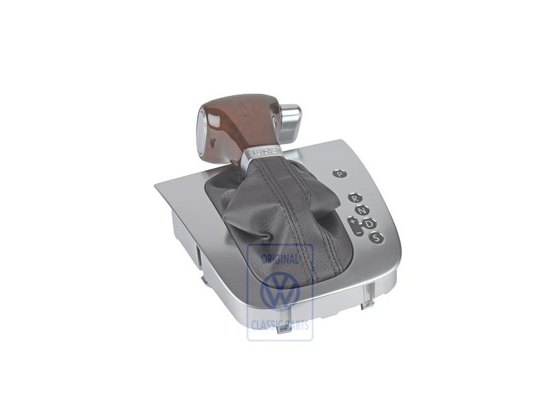 VW Original Schaltabdeckung Schwarz/Nussbaum/Aluminium - 1K2713203ALWHC