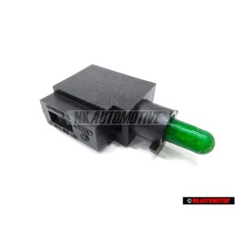 VW Original Lampenträger Mit Glühlampe Grün - 357919243A K25