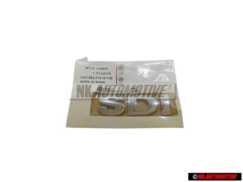 VW Original SDI Hinten Schriftzug Emblem Logo Chrom - 1K0853675M 739