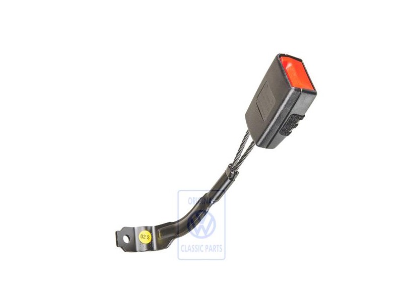 VW Original Gurtschloss Satinschwarz/Feuerrot - 1K3857755A QVZ
