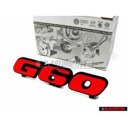 VW Original G60 Vorne Kühlergrill Emblem Schriftzug Rot - 191853679N QN5