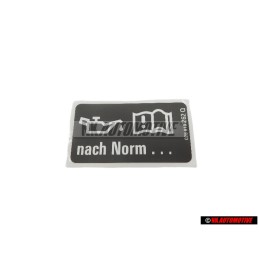 VW Original Kennschild 'Öl Nach Vw-Norm' - 028010262Q
