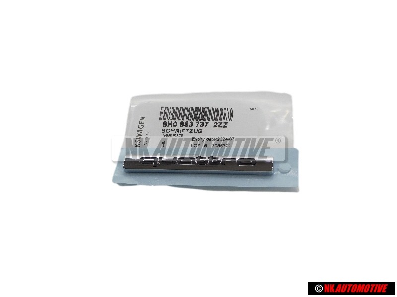 Audi Original QUATTRO Hinten Schriftzug Emblem Logo Chrom - 8H0853737 2ZZ