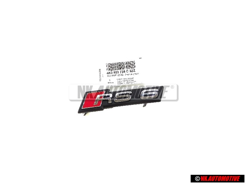 Audi Original RS6 Vorne Kühlergrill Emblem Schriftzug - 4K0853736C 2ZZ