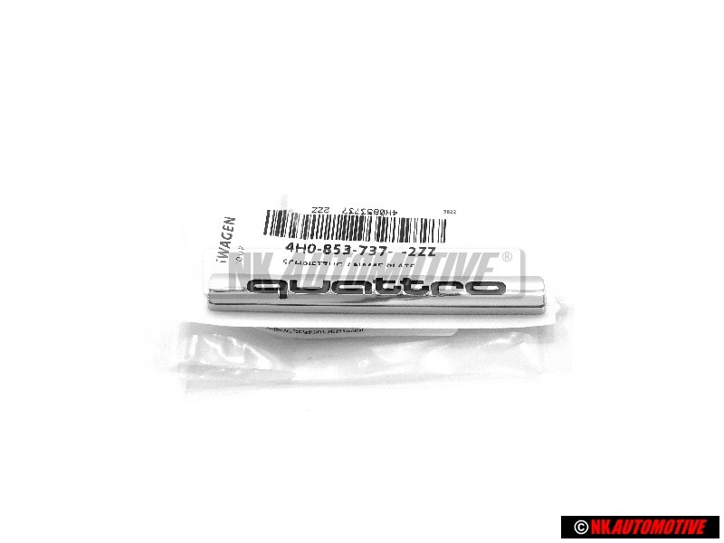 Audi Original QUATTRO Hinten Schriftzug Emblem Logo Chrom - 4H0853737 2ZZ