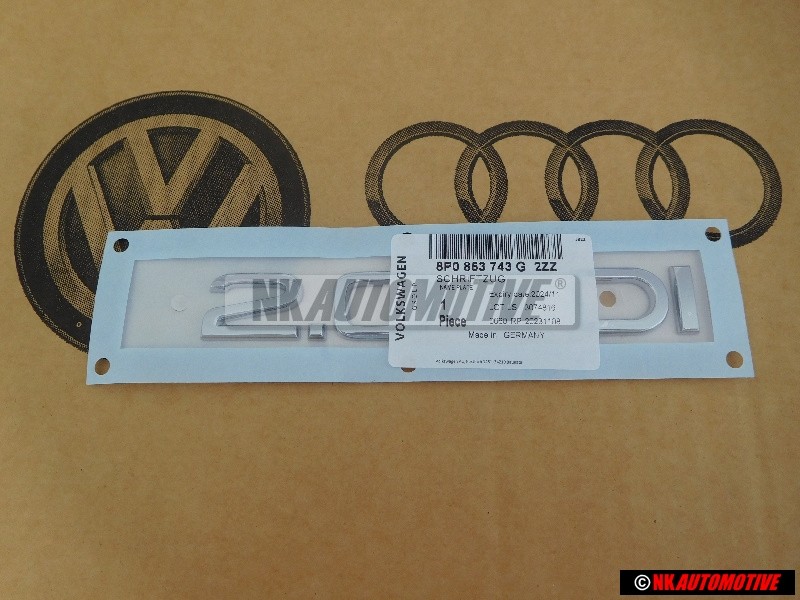 Audi Original 2.0 TDI Hinten Schriftzug Emblem Logo Chrom - 8P0853743G 2ZZ