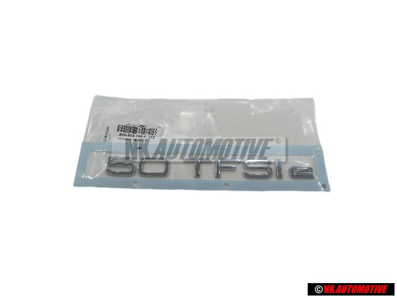 Audi Original 50 TFSI E Hinten Schriftzug Emblem Logo Chrom - 80A853744K 2ZZ