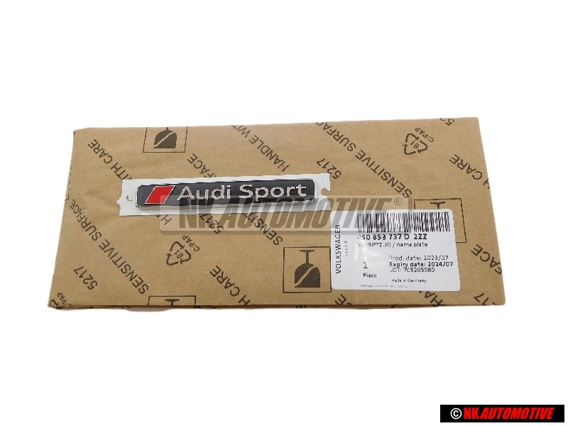 Audi Original AUDI SPORT Vorne Kühlergrill Emblem Schriftzug - 4S0853737D 2ZZ