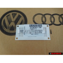 Audi Original V12 Seite Schriftzug Emblem Logo Chrom - 4L0853601A 2ZZ