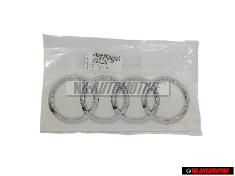 Audi Original Ringe Hinten Schriftzug Emblem Logo Zeichen Chrom - 4M0853742 2ZZ