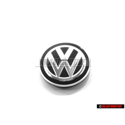 VW Original Abdeckkappe Satinschwarz Chromglanz Silber - 5G0601171 XQI