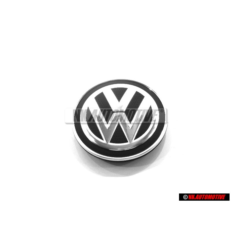 VW Original Abdeckkappe Satinschwarz Chromglanz Silber - 5G0601171 XQI